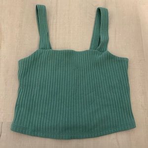 AMERICAN EAGLE Ribbed teal tank top size XS